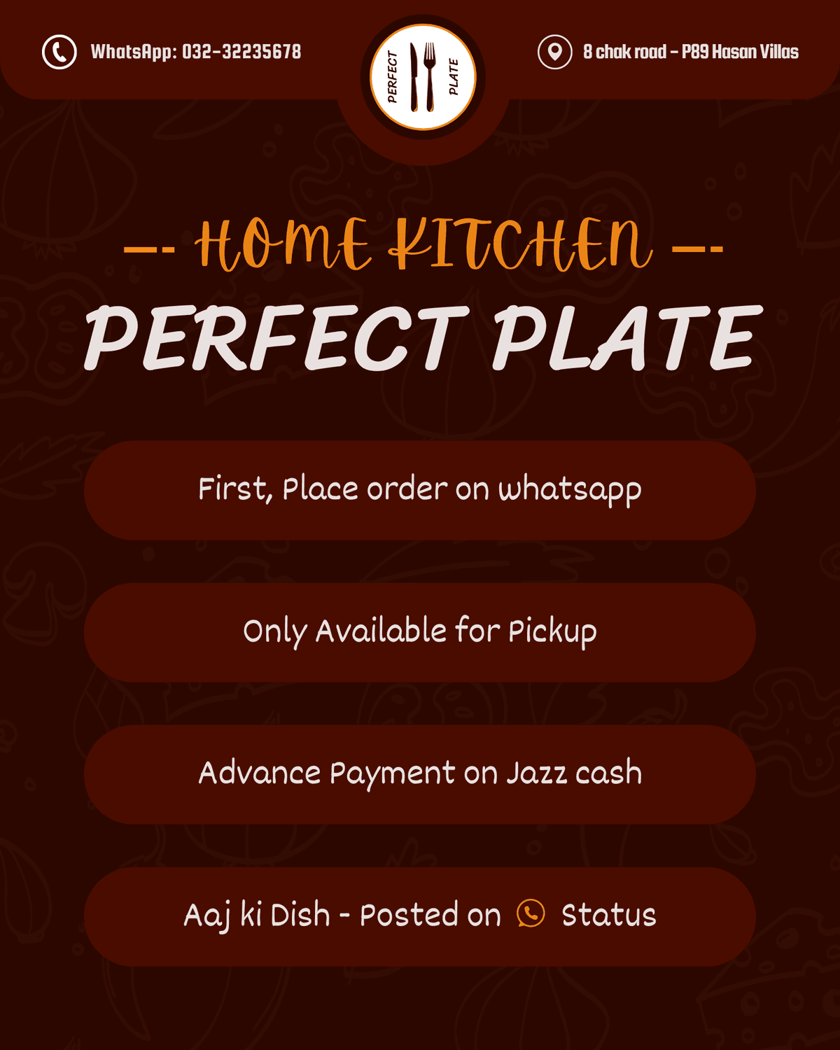 Perfect Plate Menu